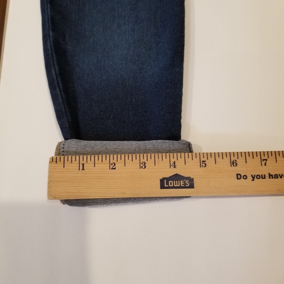 USA Jeans Women's 26 Dark Wash Embroidered Florals Crop Cuffs Stretch 5 Pocket - Picture 5 of 9